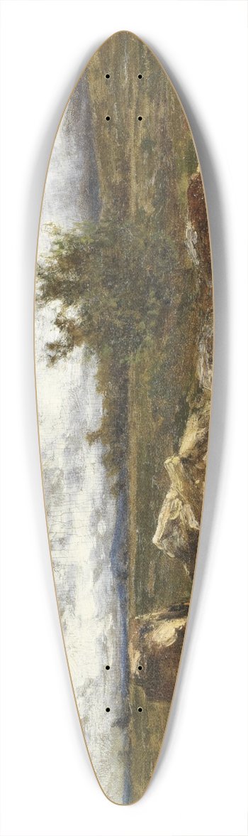 Ludwig Willroider - Aufziehendes Gewitter 39.3 inch art pintail longboard deck