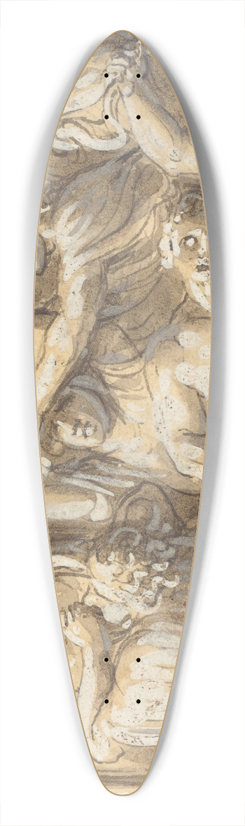 Luigi Ademollo - Moses and the Brazen Serpent 39.3 inch art pintail longboard deck