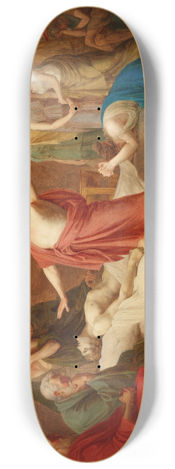 Circle Of Jacques-Louis David - Achilles mourning the death of Patroclus 8.25 inch art skate deck