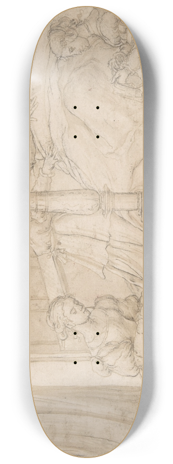 Circle of Jan Swart van Groningen - St. Nicholas and the Three Daughters of the Poor Gentleman 8.25 inch art skate deck