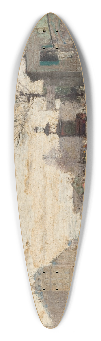 Luigi Loir - Parisian Street Scene 39.3 inch art pintail longboard deck