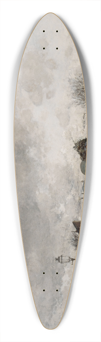 Luigi Loir - Un coin de Bercy pendant linondaton 39.3 inch art pintail longboard deck