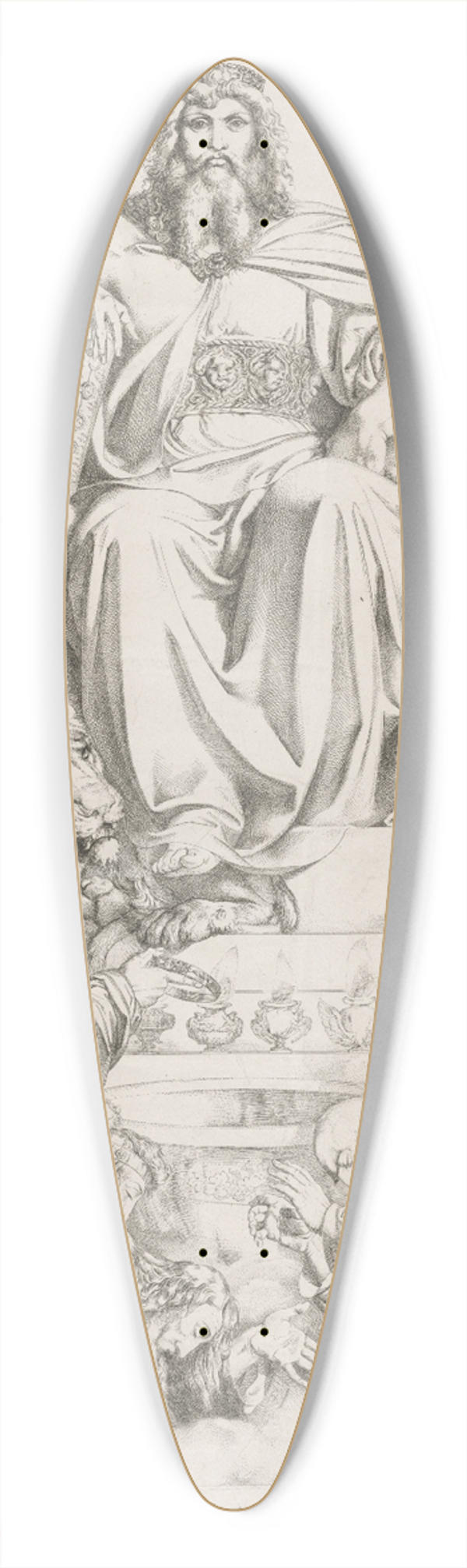 Luigi Sabatelli - Et ecce sedes posita erat in coelo (God the Son in Majesty on the Throne Surrounded by the Four Creatures and Worshipped by the Twenty-four Elders) 39.3 inch art pintail longboard deck Luigi Sabatelli - Et ecce sedes posita erat in coelo (God the Son in Majesty on the Throne Surrounded by the Four Creatures and Worshipped by the Twenty-four Elders) 39.3 inch art pintail longboard deck