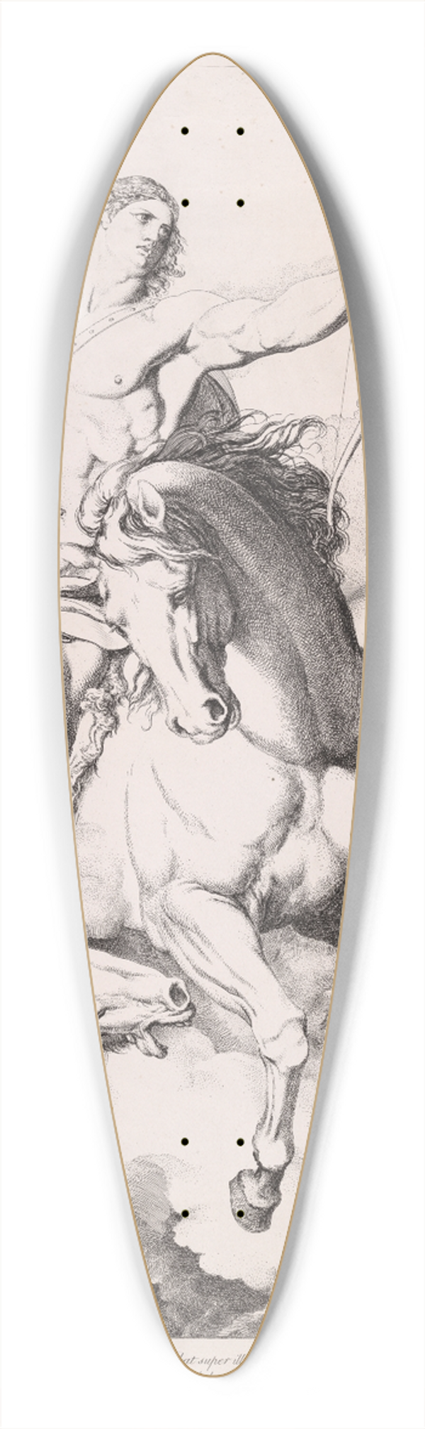 Luigi Sabatelli - Vidi, quod aperuisset agnus (The Four Horsemen of the Apocalypse) 39.3 inch art pintail longboard deck