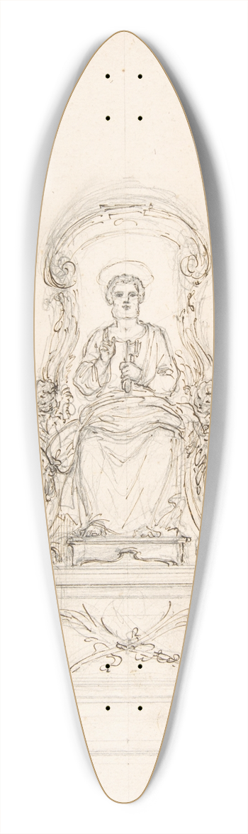 Luigi Vanvitelli - Saint Peter Enthroned 39.3 inch art pintail longboard deck