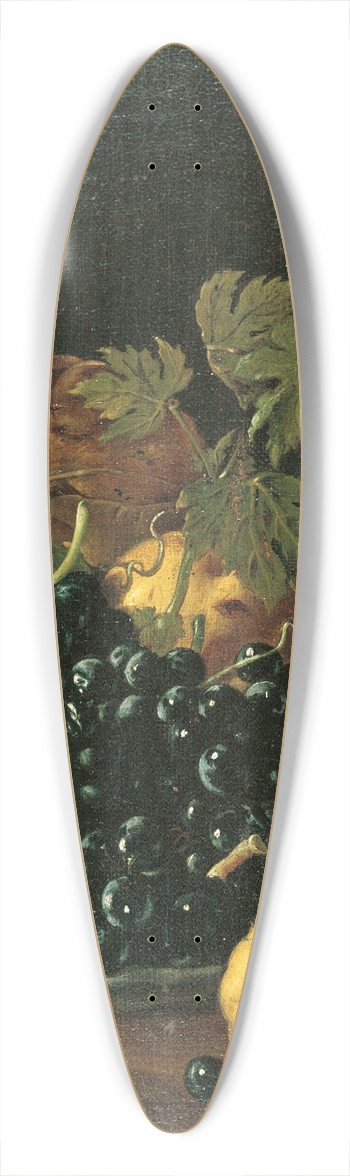 Luis Melndez - Still Life with Bread, Apples, Grapes and a Bottle 39.3 inch art pintail longboard deck