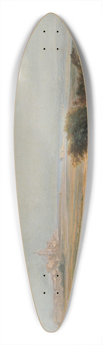 Luis Paret y Alczar - View of Fuenterraba (fragment) 39.3 inch art pintail longboard deck