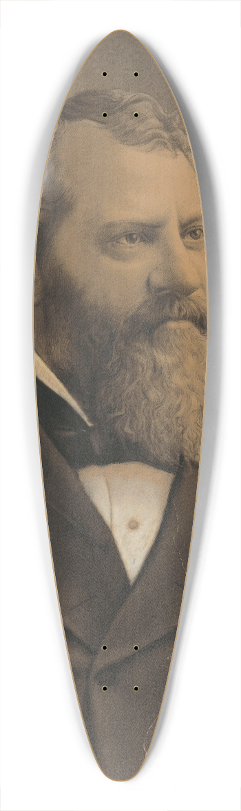 L. Wieser - James Alexander Williamson 39.3 inch art pintail longboard deck
