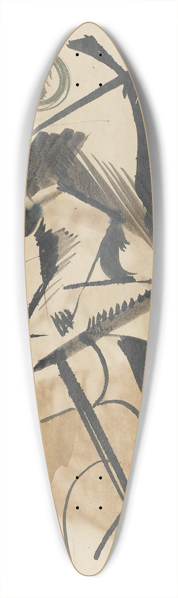 Lyubov Popova - Cubist Study 39.3 inch art pintail longboard deck