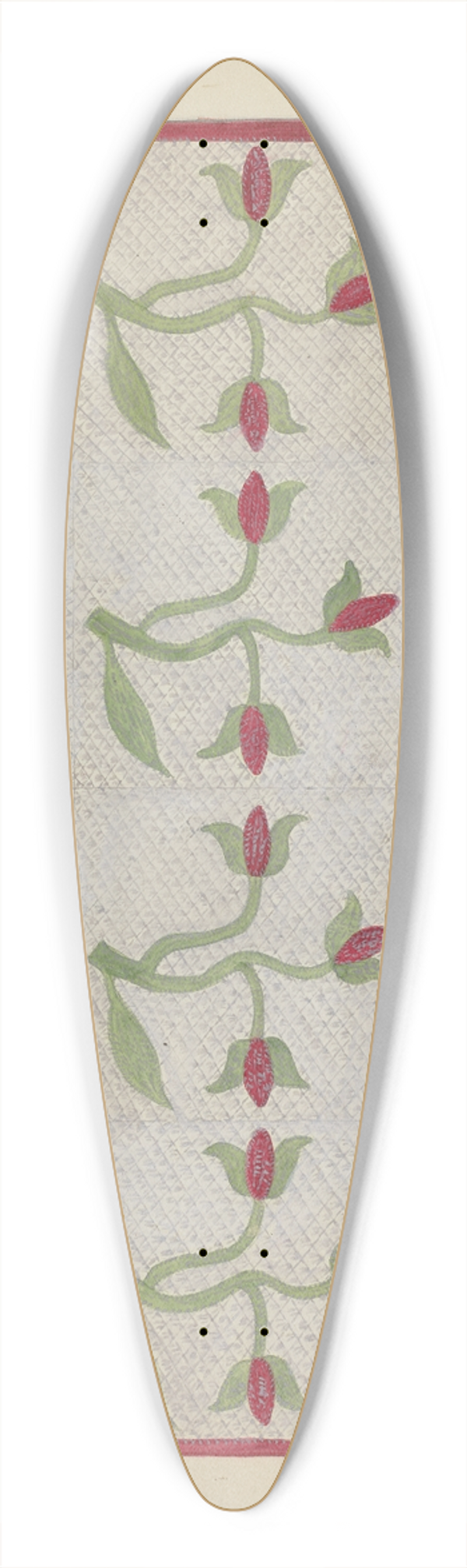 Mabel Ritter - Tulip Pattern Quilt 39.3 inch art pintail longboard deck