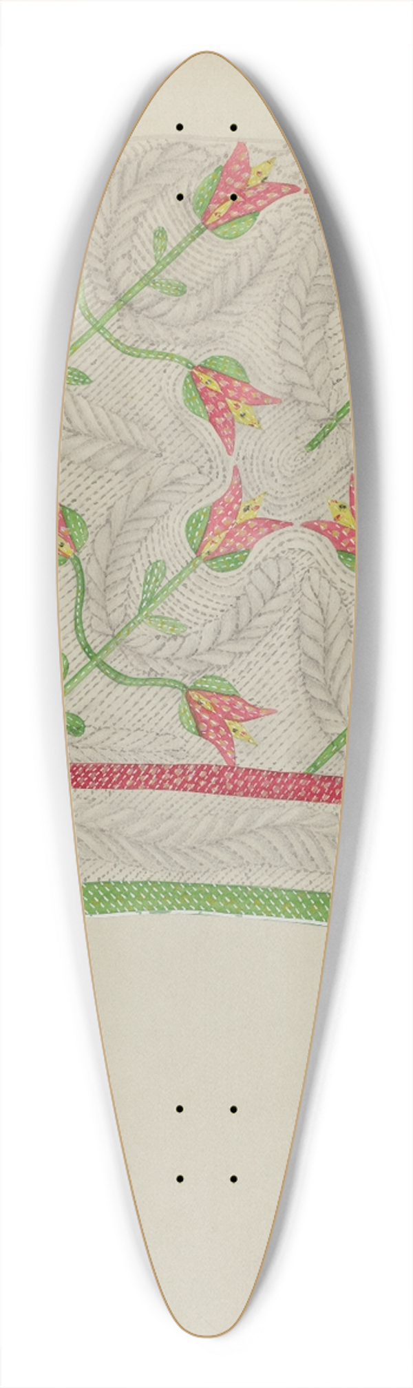 Madeline Arnold - Applique Quilt 39.3 inch art pintail longboard deck