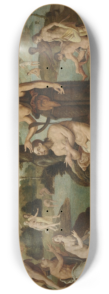 Circle of Maarten van Heemskerck - The baptism of Christ 8.25 inch art skate deck