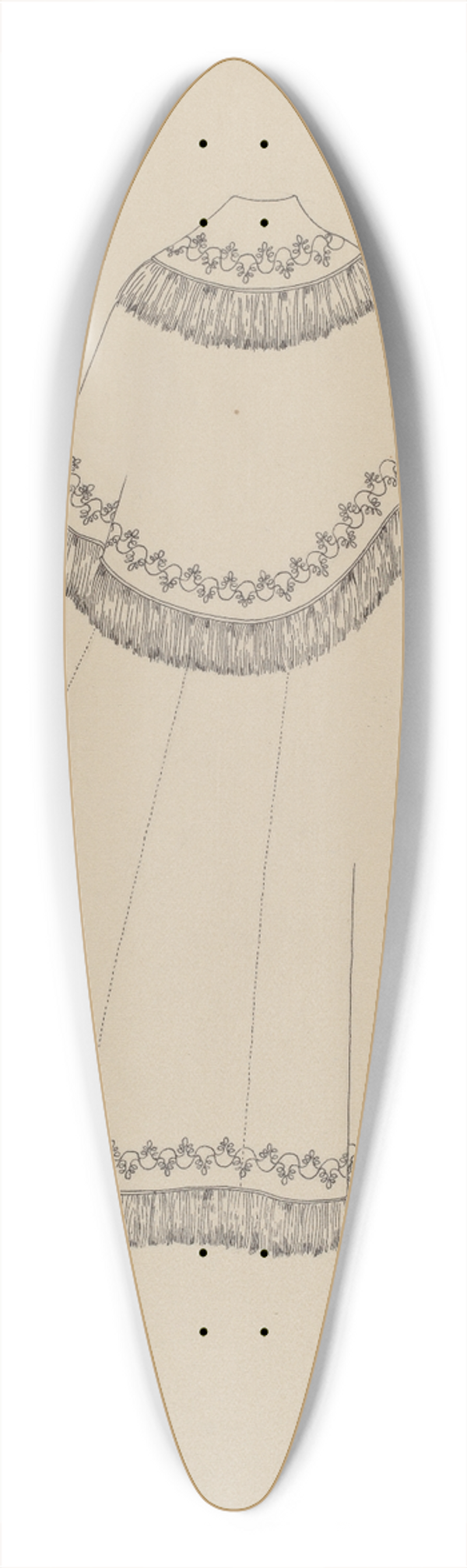 Mae A. Clarke - Coat 39.3 inch art pintail longboard deck