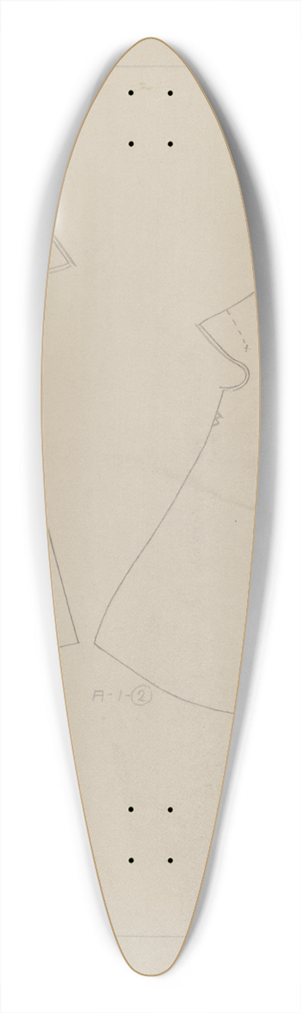 Mae A. Clarke - Coat (Pattern) 39.3 inch art pintail longboard deck