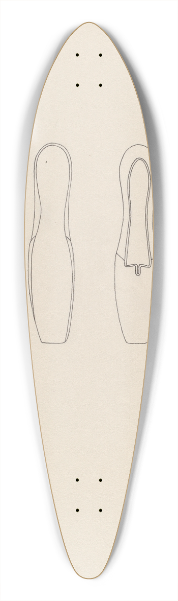 Mae A. Clarke - Shoe 39.3 inch art pintail longboard deck