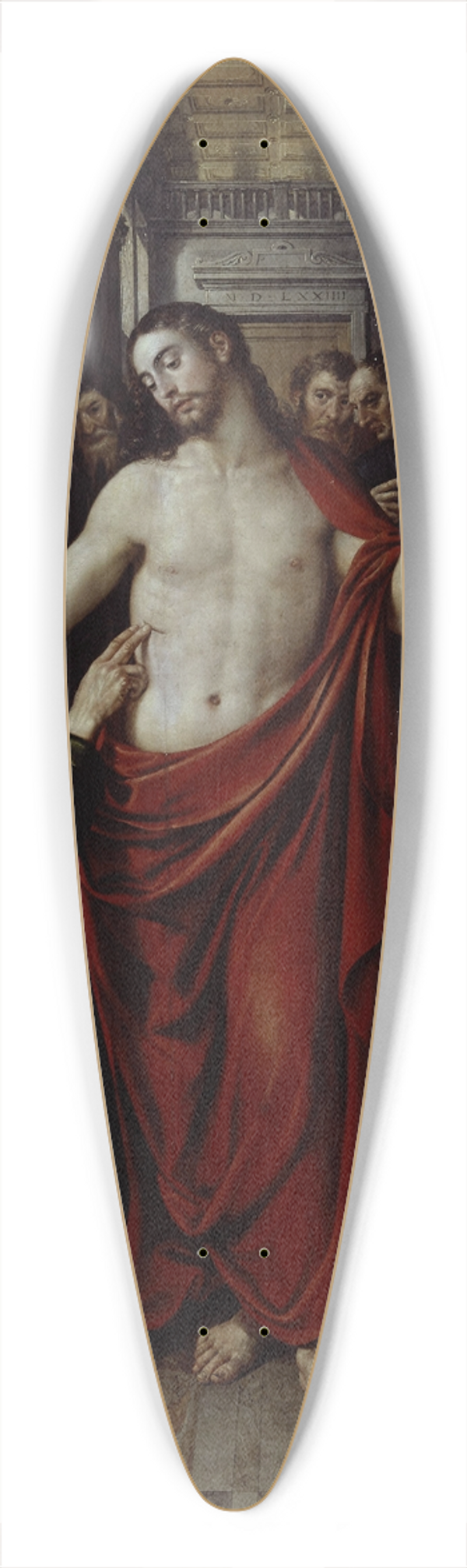 Maerten De Vos - The Incredulity of Thomas 39.3 inch art pintail longboard deck