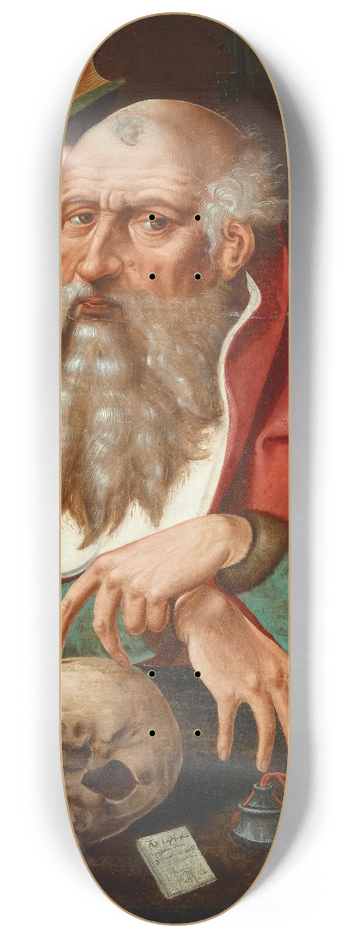 Circle of Marinus Van Reymerswaele - Saint Jerome in his Study 8.25 inch art skate deck