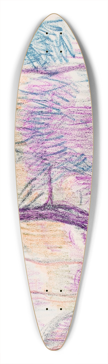 Magnus Enckell - Maisema, puita 39.3 inch art pintail longboard deck