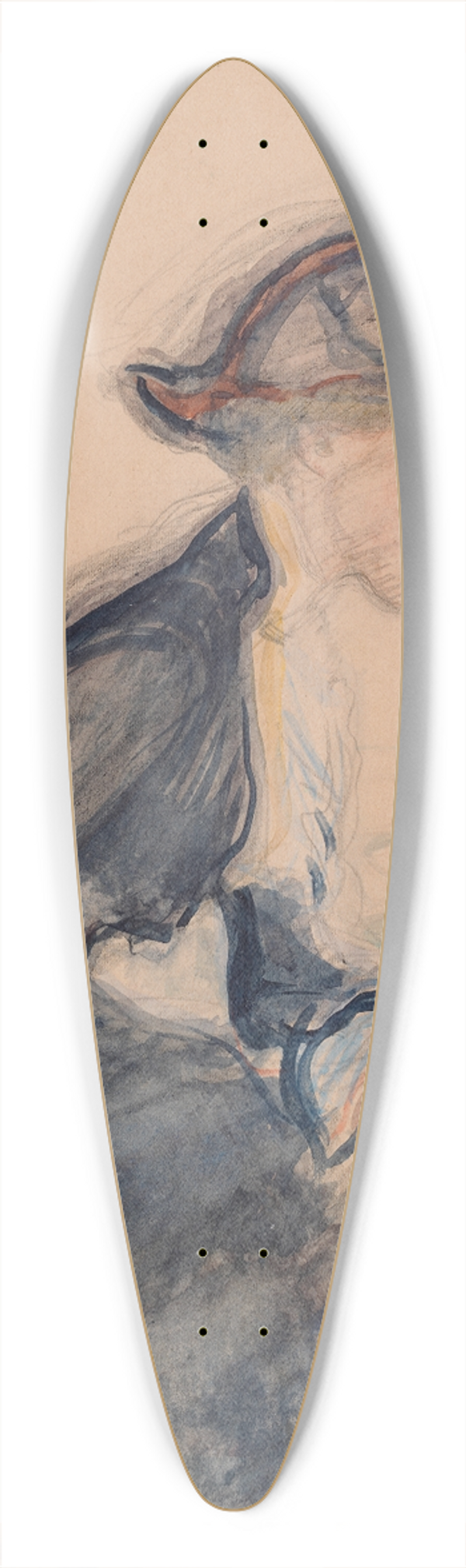 Magnus Enckell - Mrs Anni Lagerborg 39.3 inch art pintail longboard deck