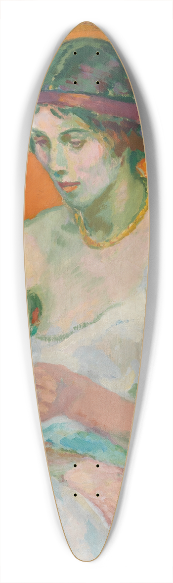 Magnus Enckell - Woman in her Petticoat 39.3 inch art pintail longboard deck