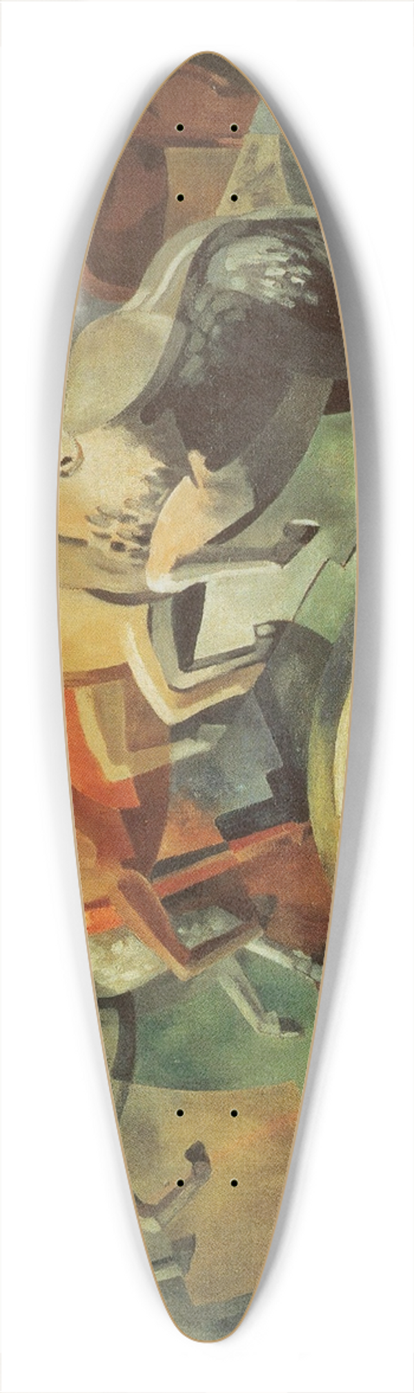 Mainie Jellett - Abstraction of horses 39.3 inch art pintail longboard deck