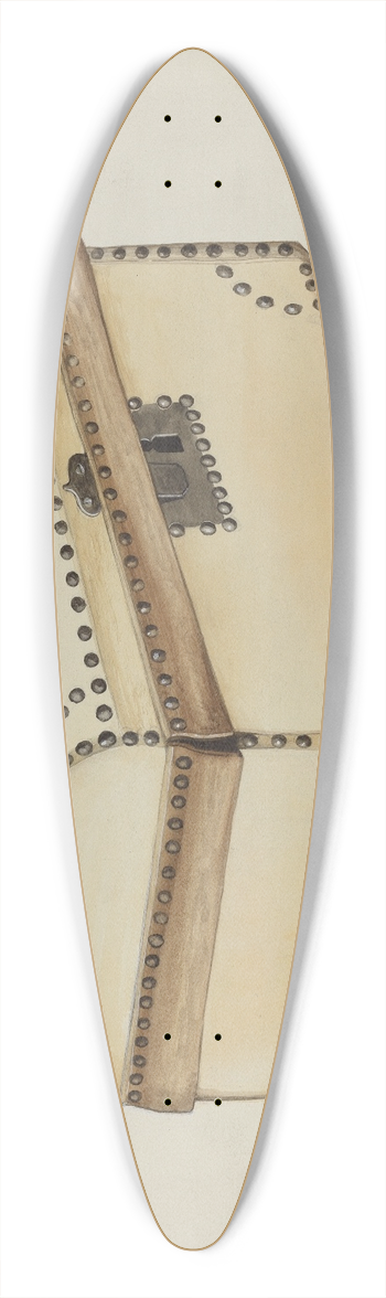 Majel G. Claflin - Leather Covered Box 39.3 inch art pintail longboard deck