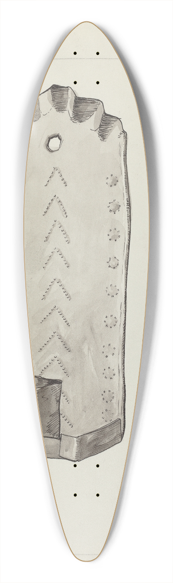 Majel G. Claflin - Tin Candle Sconce 39.3 inch art pintail longboard deck