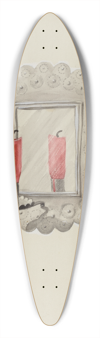 Majel G. Claflin - Tin-Mirror Candle Sconce 39.3 inch art pintail longboard deck