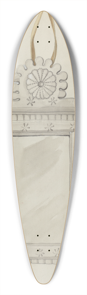 Majel G. Claflin - Tin Mirror Frame 39.3 inch art pintail longboard deck