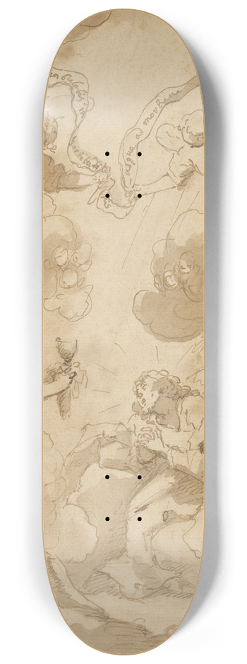 Circle of Pietro Novelli - The Agony in the Garden 8.25 inch art skate deck