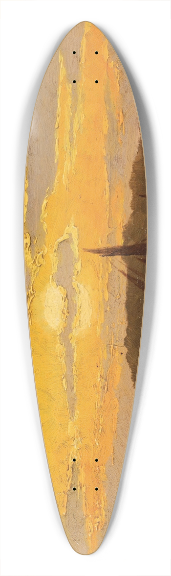 Manfred Lindemann-Frommel - Sunset 39.3 inch art pintail longboard deck