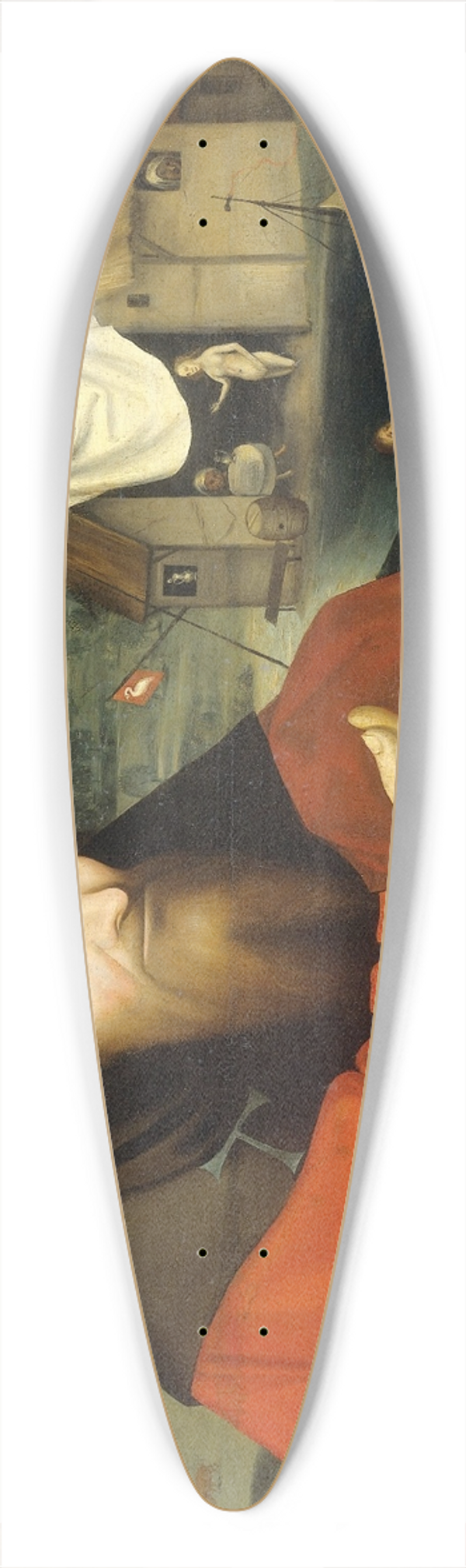 Manner of Hieronymus Bosch - The Temptation of St Anthony 39.3 inch art pintail longboard deck