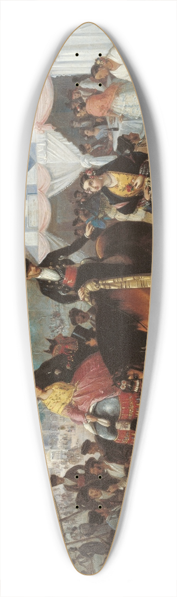 Manuel Cabral Aguado Bejarano - At the Seville Fair 39.3 inch art pintail longboard deck