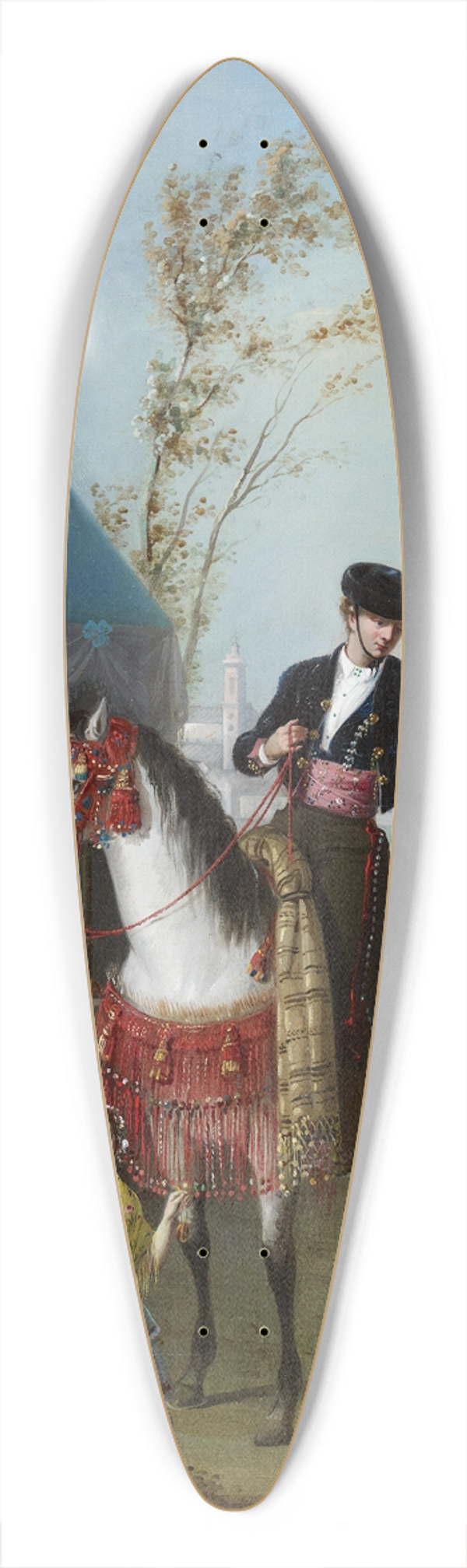 Manuel Cabral Aguado Bejarano - The Fritter Stall 39.3 inch art pintail longboard deck