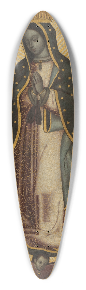 Manuel de Arellano - Virgin of Guadalupe (La Virgen de Guadalupe) 39.3 inch art pintail longboard deck