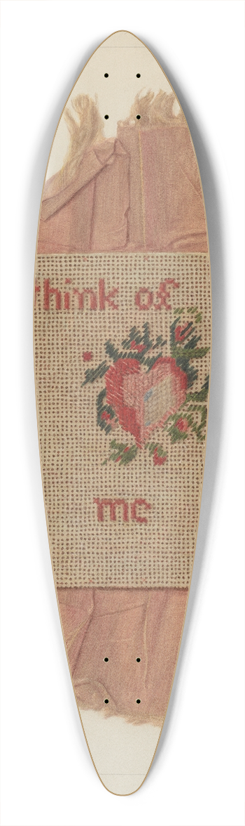 Manuel G. Runyan - Bookmark (Valentine) 39.3 inch art pintail longboard deck