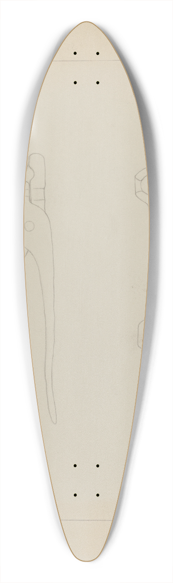 Manuel G. Runyan - Bullet Mold 39.3 inch art pintail longboard deck