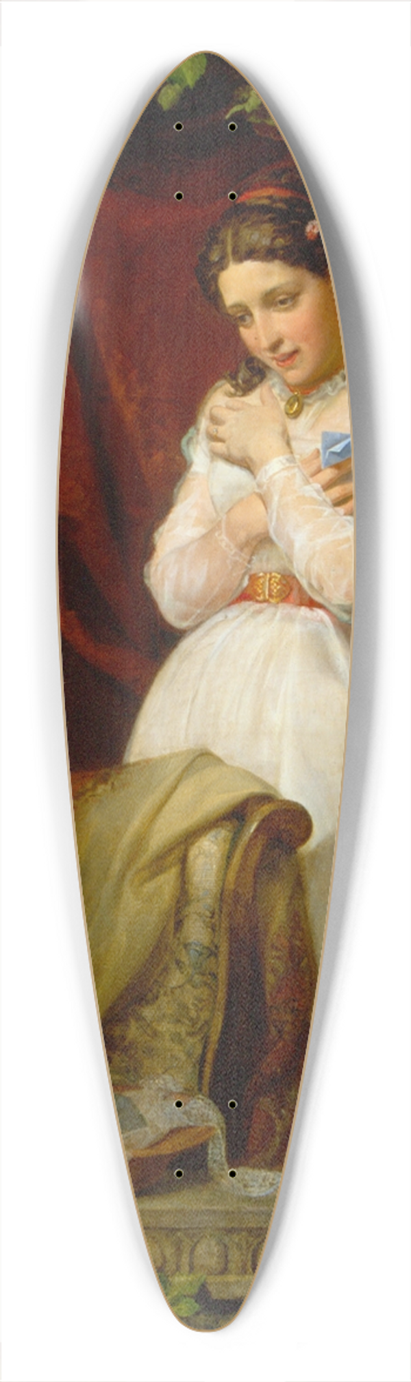 Manuel Ocaranza - The love of the Humming Bird 39.3 inch art pintail longboard deck
