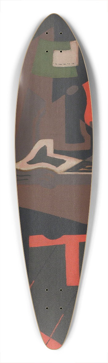 Mara Blanchard - Still Life with Red Lamp 39.3 inch art pintail longboard deck