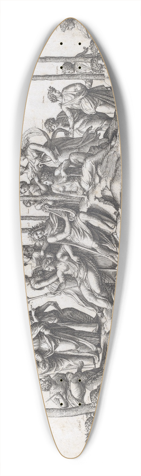 Marcantonio Raimondi - Parnassus 39.3 inch art pintail longboard deck