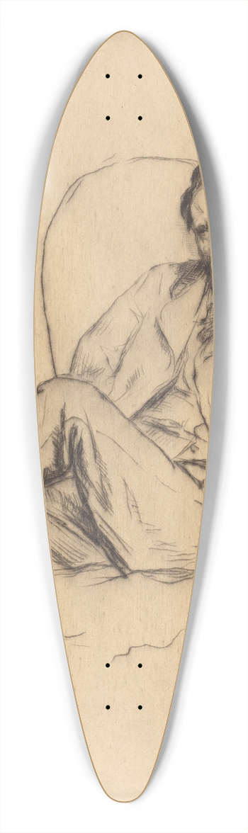 Marcellin-Gilbert Desboutin - Renoir Seated 39.3 inch art pintail longboard deck