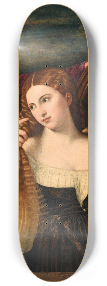 Circle of Titian - A Woman At Her Toilet 8.25 inch art skate deck