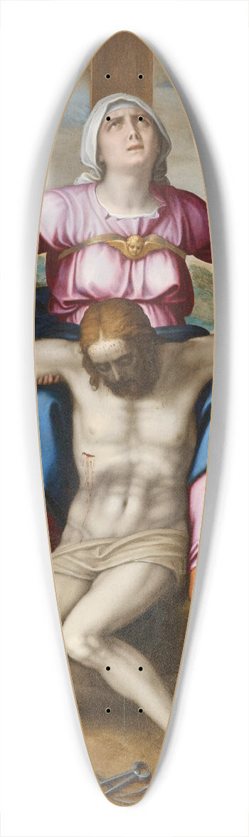 Marcello Venusti - The Piet with two Angels 39.3 inch art pintail longboard deck