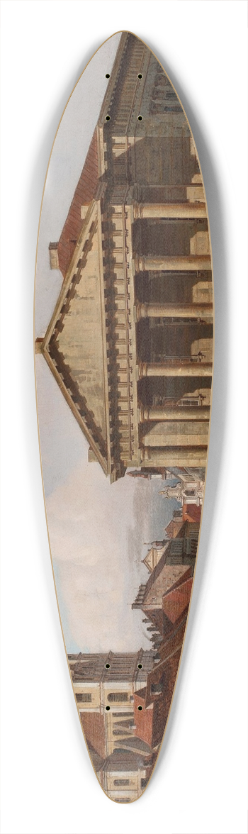 Marcin Zaleski - Town hall in Vilnius 39.3 inch art pintail longboard deck