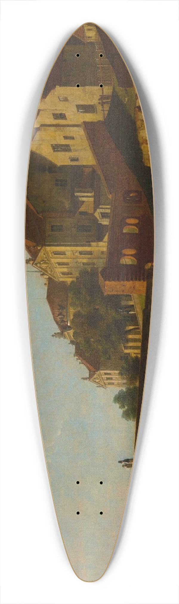 Marcin Zaleski - View of the castle from the north 39.3 inch art pintail longboard deck