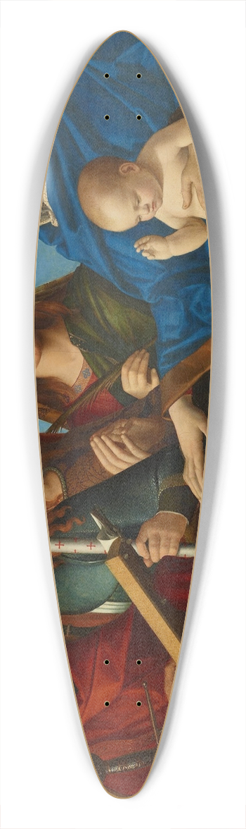 Marco Bello - Virgin and Child Blessing a Kneeling Donor, with Four Saints 39.3 inch art pintail longboard deck