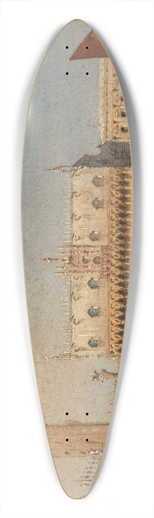 Marco Grubas - Venice, a View of the Campanile, St Marks Columns and the Palazzo Ducale 39.3 inch art pintail longboard deck