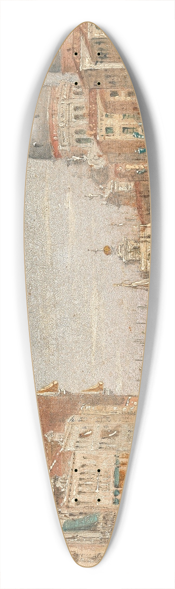 Marco Grubas - Venice, a View of the Grand Canal 39.3 inch art pintail longboard deck