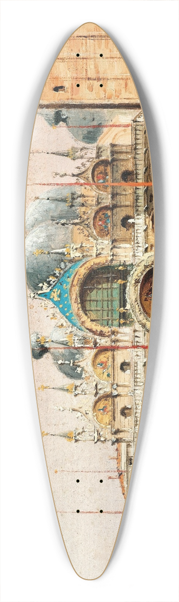 Marco Grubas - Venice, View of St Marks Square 39.3 inch art pintail longboard deck