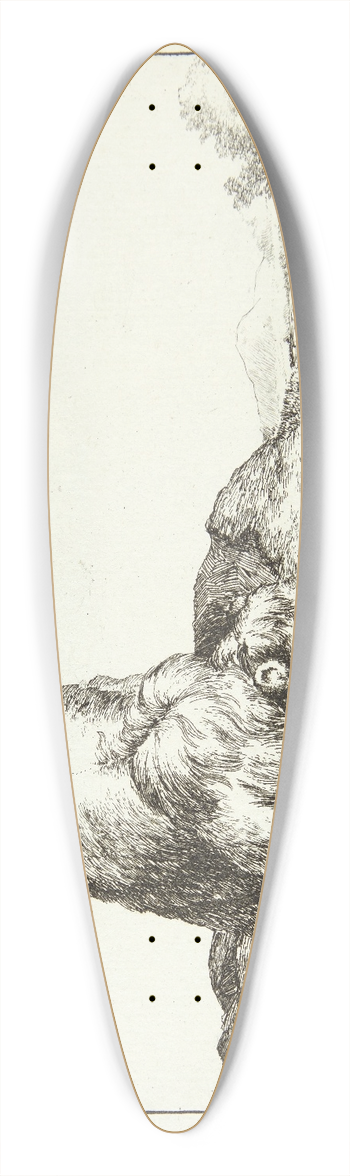 Marcus de Bye - Stende bjrn med udstrakte poter 39.3 inch art pintail longboard deck